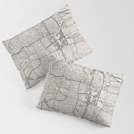 Torrance USA - City Map - Black and White Pillow Sham
