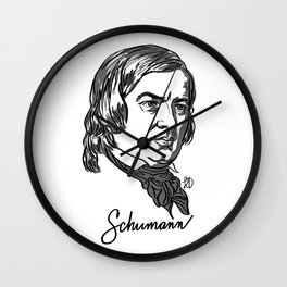 Robert Schumann composer portrait Wall Clock