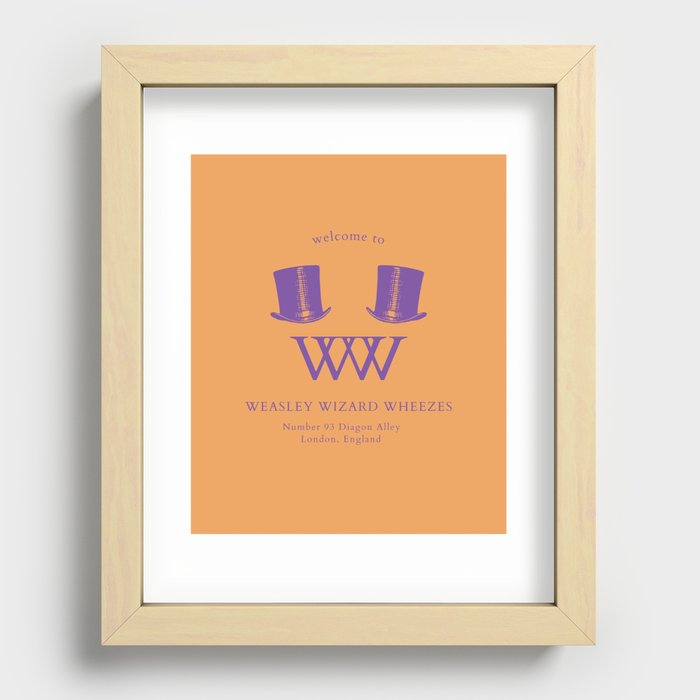 Welcome to Weasley Wizard Wheezes Recessed Framed Print