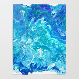 Aqua Ocean Blue Poster
