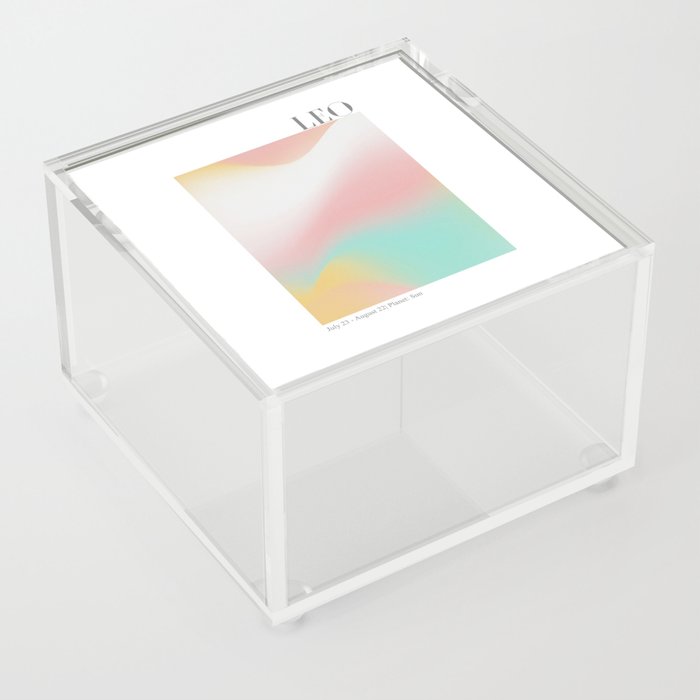 Leo Abstract Aura Acrylic Box