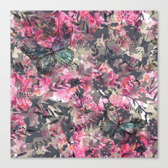 Butterfly in the Garden Canvas Print
