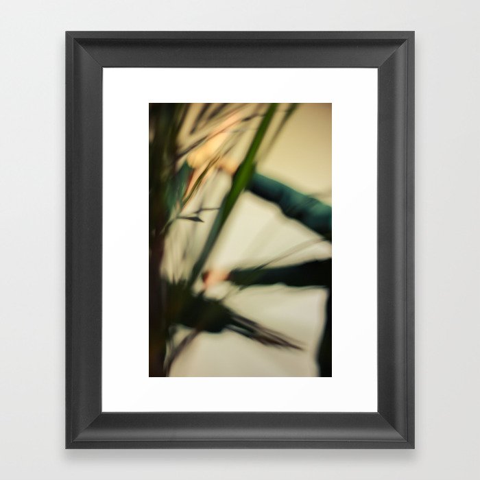[12] Blurred hands with plants, dancers Framed Art Print