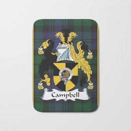 Campbell Clan Scottish Coat Of Arms And Crest Bath Mat | Clan, Crest, Mixed Media, Campbellfamily, Coatofarms, Emblem, Campbells, Pattern, Collage, Graphic Design 