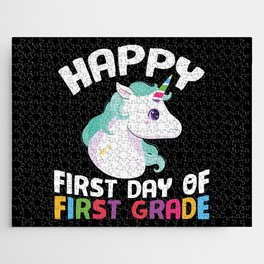 Happy First Day Of First Grade Unicorn Jigsaw Puzzle