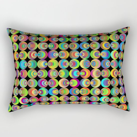 Retro circles Rectangular Pillow