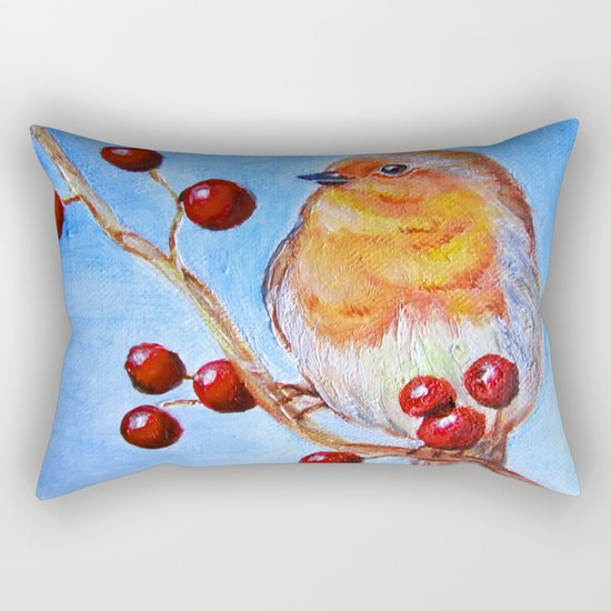 Robin Redbreast Rectangular Pillow