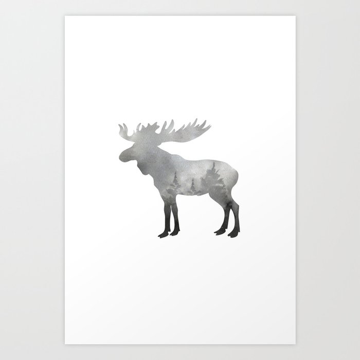Discover the motif MOOSE by Art by ASolo as a print at TOPPOSTER