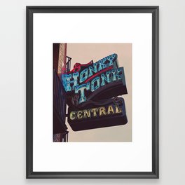 Nashville Photography | Country Music | Honky Tonk  Framed Art Print