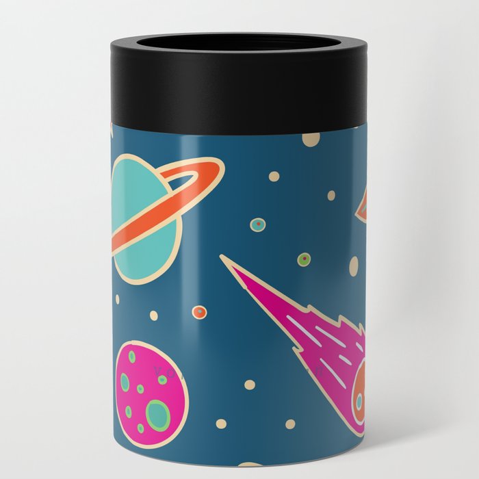 Planet colorful pattern Can Cooler