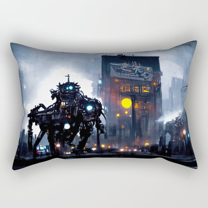 Robo-City Rectangular Pillow