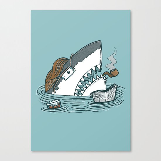 The Dad Shark Canvas Print