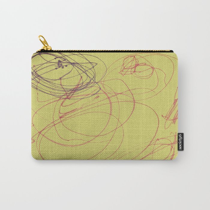 yellow swirl Carry-All Pouch