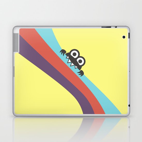 Funny Bug Bites Candy Colored Stripes Laptop & iPad Skin