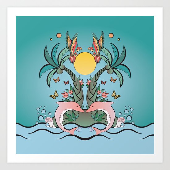 Tropical Island Art Print