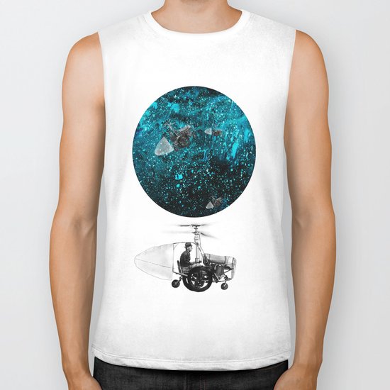 walk in space Biker Tank