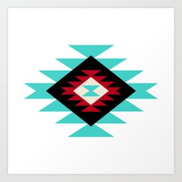 Native American Geometric Tribal Indian Pattern Art Print