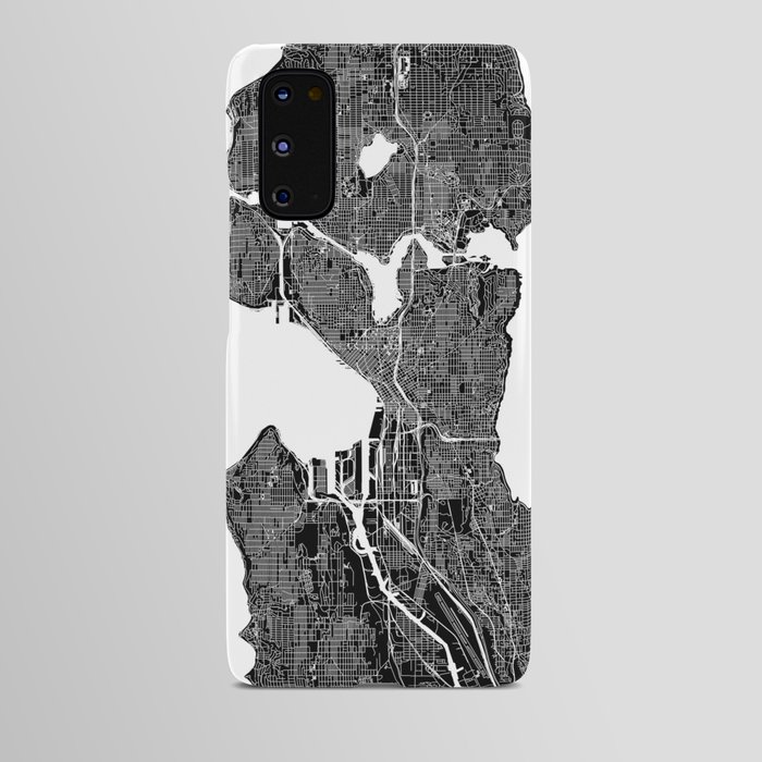 Seattle Black And White Map Android Case