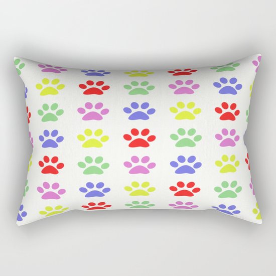 Pawprints Pattern I Rectangular Pillow