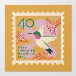 Hummingbird Postage Stamp Canvas Print