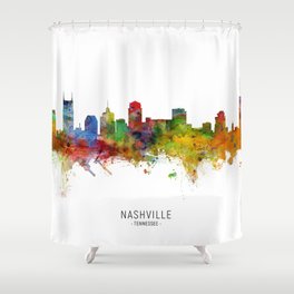 Nashville Tennessee Skyline Shower Curtain