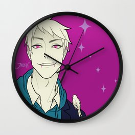 Fucssia Wall Clock | Fucsia, Anime, Handsome, Aphprussia, Digital, Hetalia, Animeboy, Bird, Magenta, Albino 