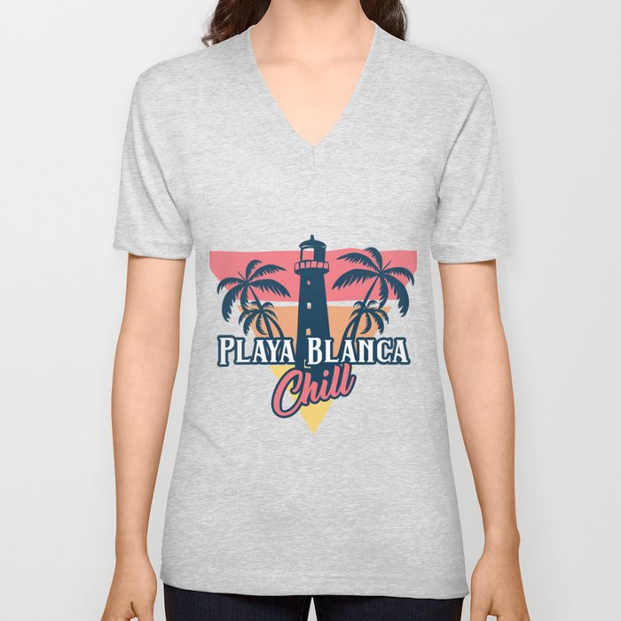 Playa Blanca chill V Neck T Shirt