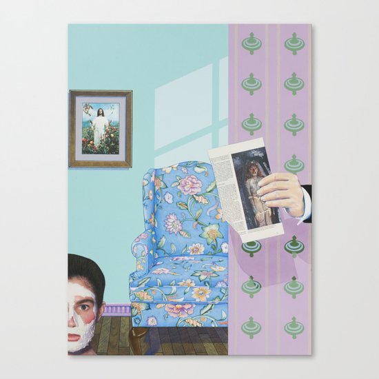 i scared her with the dead guy Canvas Print