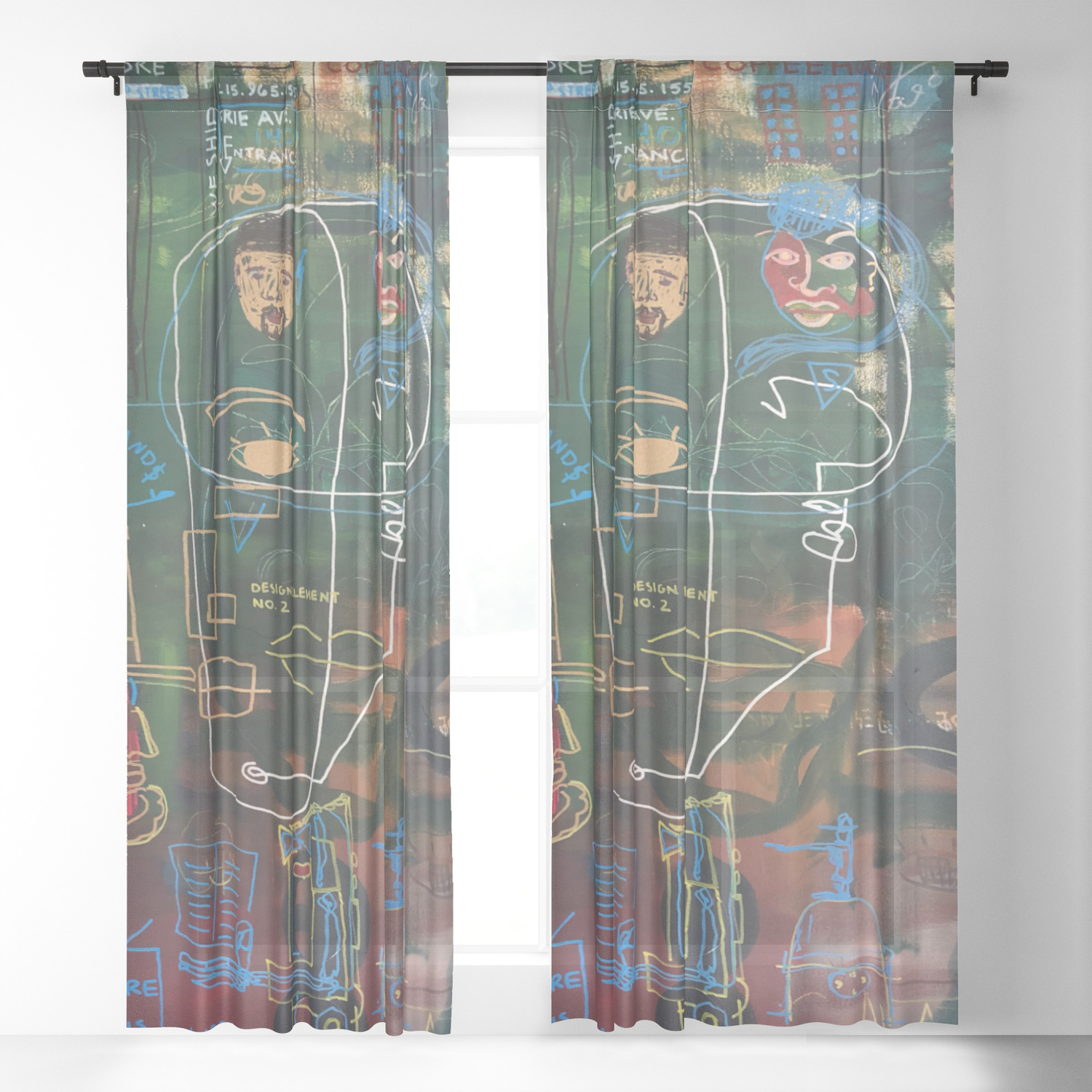Black Friday Sheer Curtain By Arthousecafe Society6