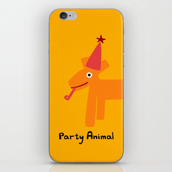 Party Animal-Orange iPhone Skin