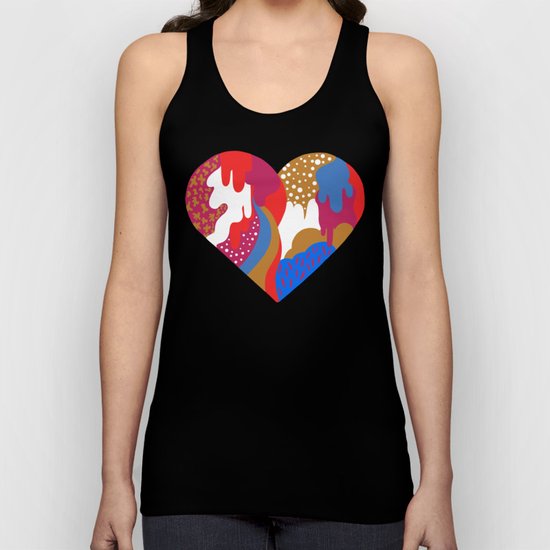 Drippy Heart Unisex Tank Top