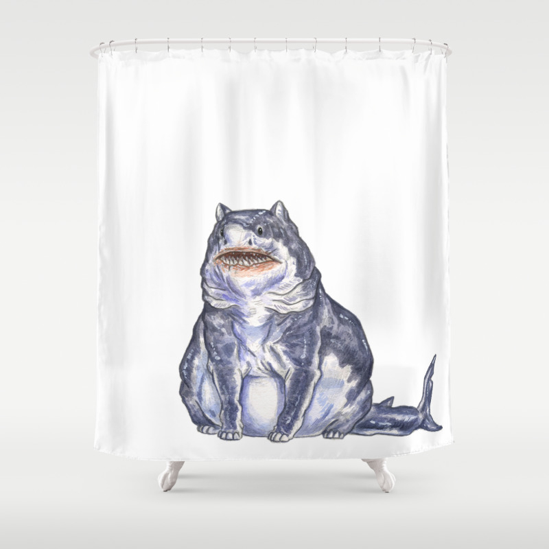 Great White Shark Cat Series 1 Shower Curtain By Brynnmetheney