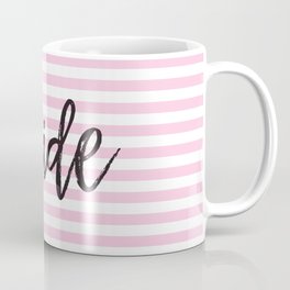 Bride Pink and White Stripes Coffee Mug