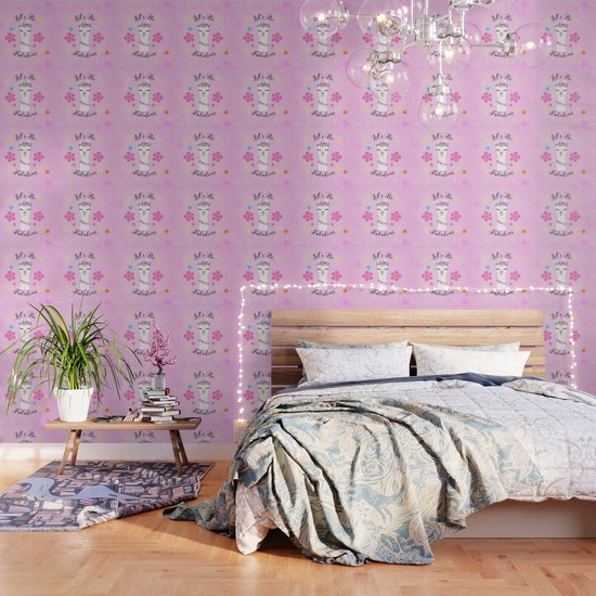 Let S Be Fabulous Pink Cute Alpaca Llama With Flowers Wallpaper By Natashalh Society6