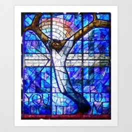 African American Portrait Painting of the Wales window at the 16th Street Baptist by Jeanpaul Ferro Art Print