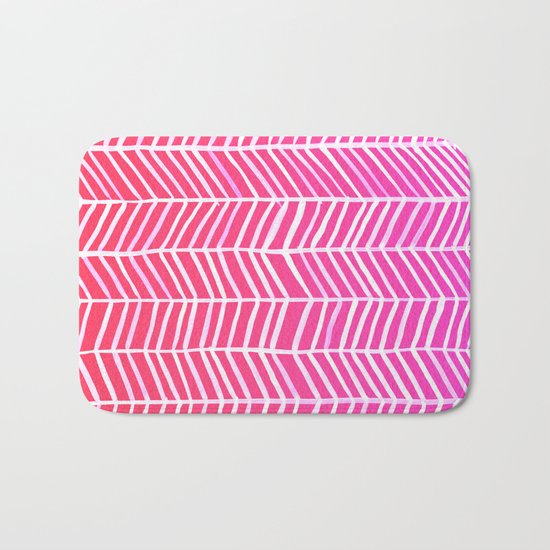 Herringbone – Pink Ombré Bath Mat