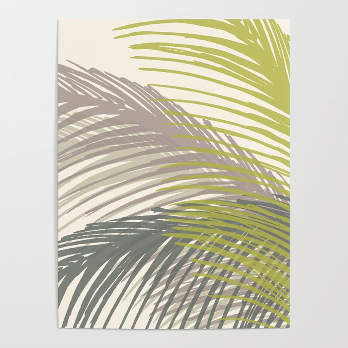 Abstract Palm Tree Poster