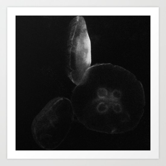 Moon Jellyfish Art Print