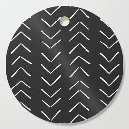 Boho Big Arrows in Black and White Cutting Board