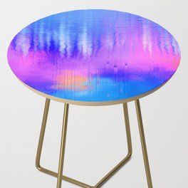 Bright pink blue drop Side Table