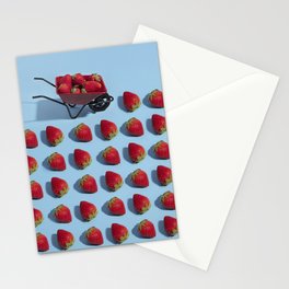 Strawberry harvesting Stationery Card