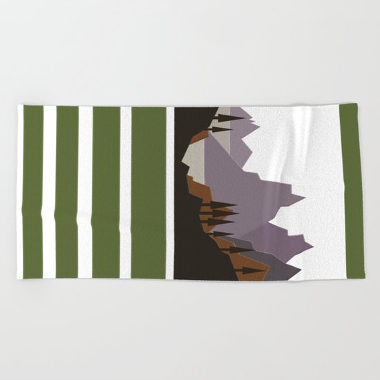 Rough Mountains Beach Towel