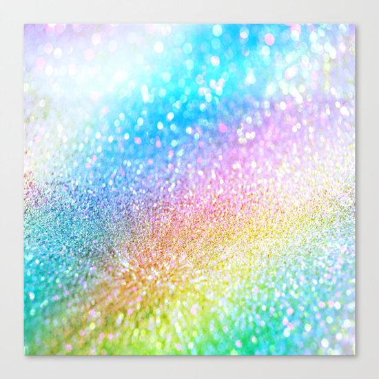 rainbow glitter Canvas Print