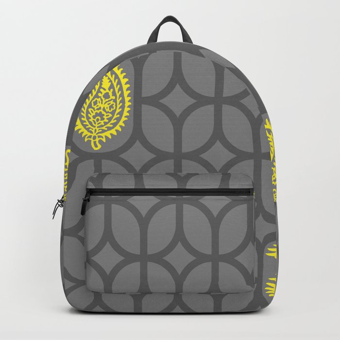 PAISLEY DIAMOND - GREY/YELLOW Backpack