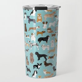 Dogs pattern print must have gifts for dog person mint dog breeds Travel Mug