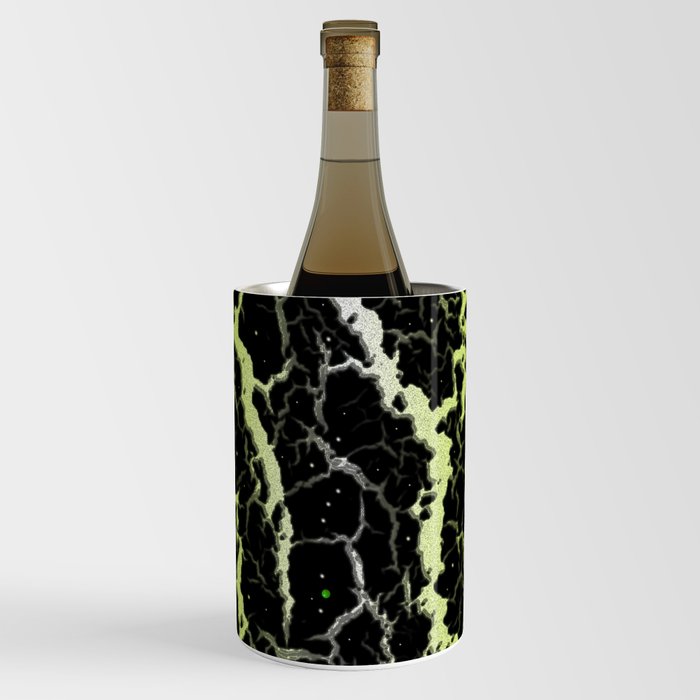 Cracked Space Lava - Lime Yellow/White Wine Chiller