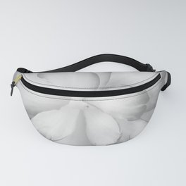 Tuberous Begonia in Black and White Fanny Pack