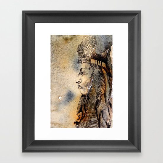 Red Indian Framed Art Print