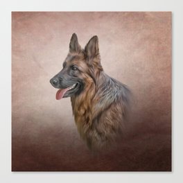 Drawing German Shepherd Dog Canvas Print