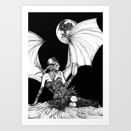 Flying With Fantasy Art Print
